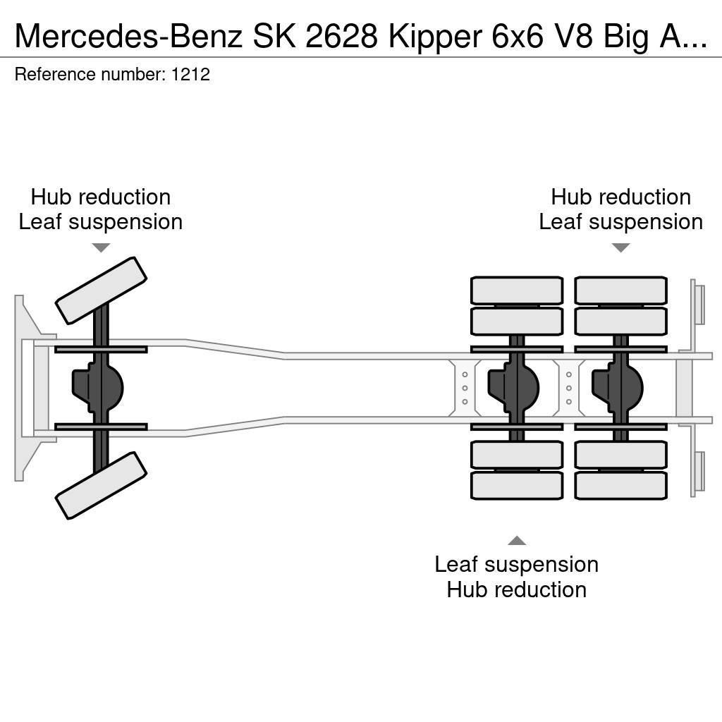 Mercedes-Benz SK 2628 Kipper 6x6 V8 Big Axle's Crane Auxilery ZF Kipper