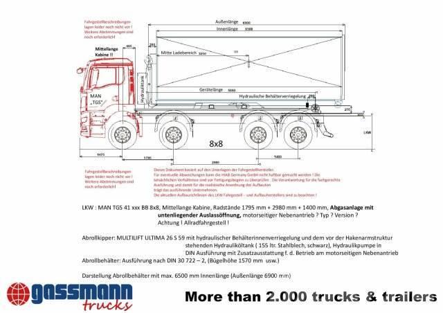Hiab Ultima 26S59 Abrollanlage Vrachtwagen met containersysteem