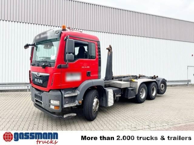 MAN TGA 35.400 8X4-4 BL, Lenk-/Liftachse Vrachtwagen met containersysteem