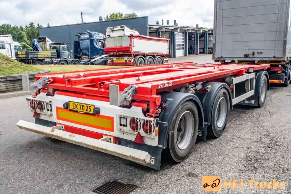 Kel-Berg 3 Aks. Container Anhænger Containerchassis