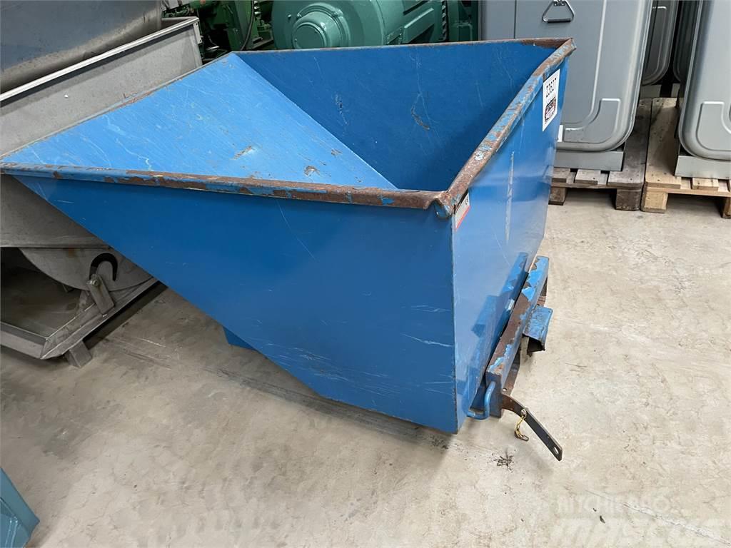  Tipcontainer ca. 1000 ltr - med gaffellommer Opslag containers
