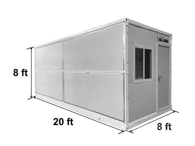  20 ft x 8 ft x 8 ft Foldable Metal Storage Shed wi Opslag containers