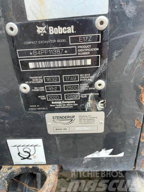 Bobcat E17Z Minigraafmachines < 7t
