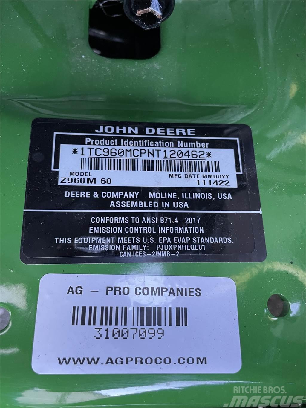 John Deere Z960M Zero-turn grasmaaiers
