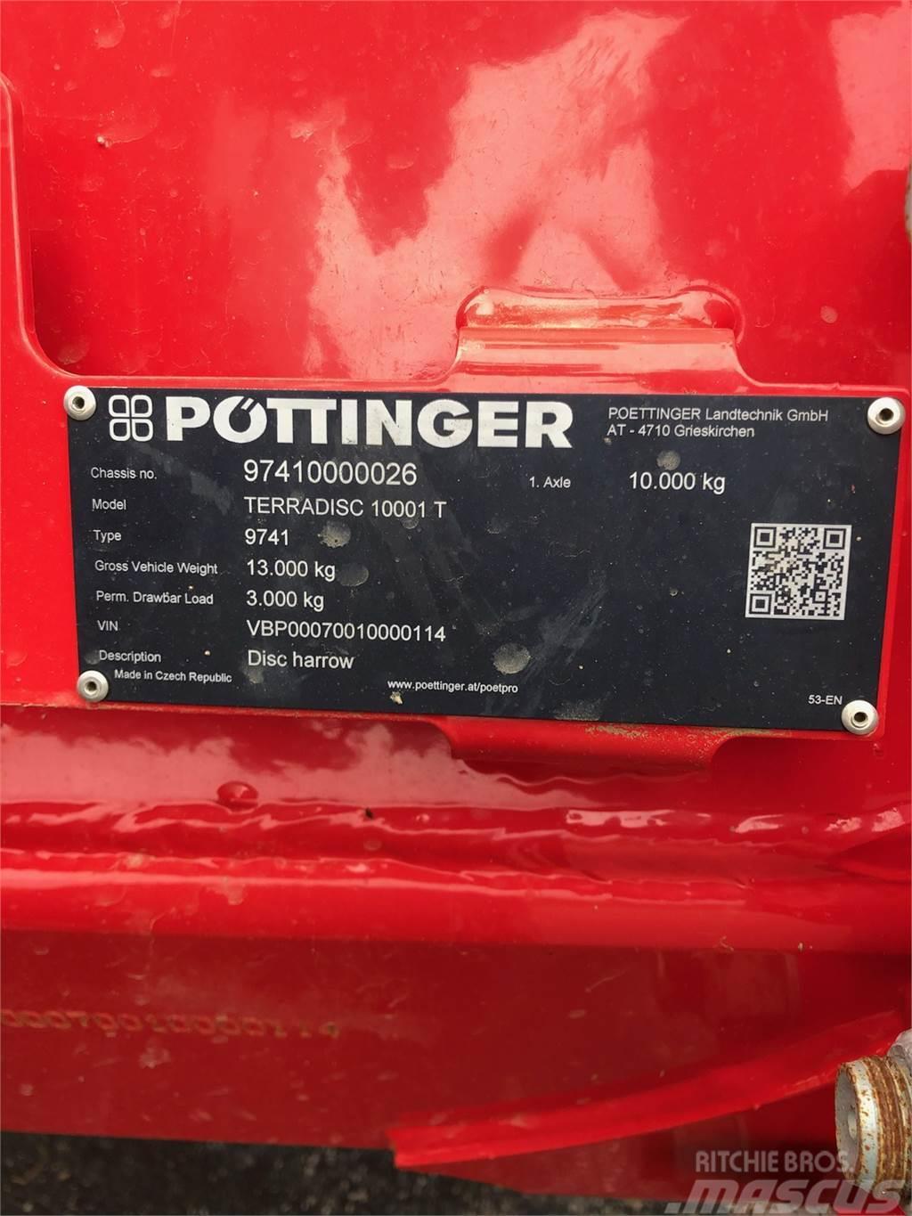 Pöttinger TERRADISC 10001T 32.5 Overige grondbewerkingsmachines en accessoires