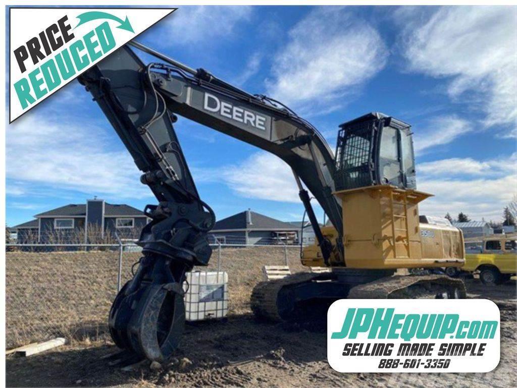 John Deere 350D Log Loader with Clam Grapple Boomstamladers