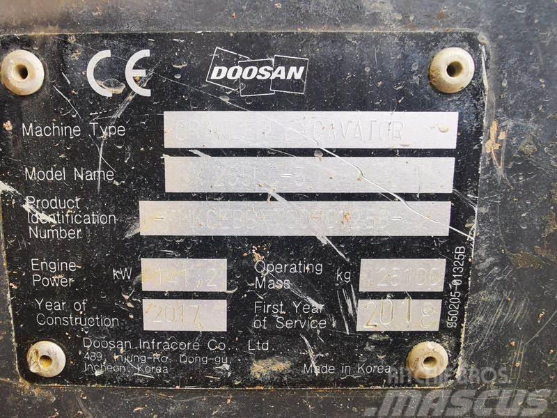 Doosan DX 255 NLC 5 Rupsgraafmachines