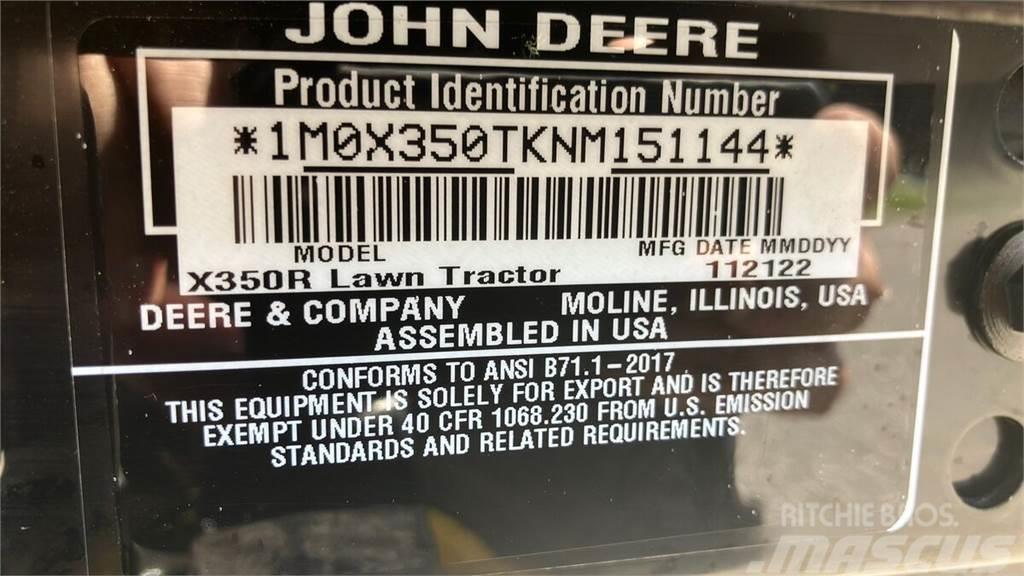 John Deere X350R Overige terreinbeheermachines