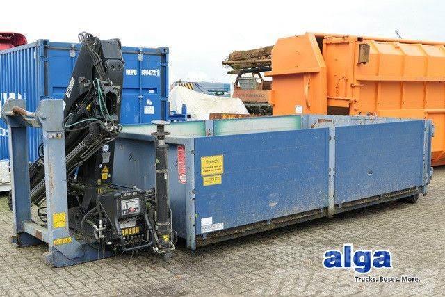  Abrollcontainer, Kran Hiab 099 BS-2 Duo Vrachtwagen met containersysteem