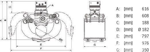DMS SG3535 inkl. Rotator Sortiergreifer - NEU Grijpers