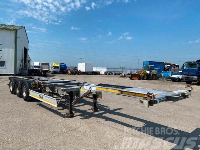 Fliegl trailer for containers galvanized frame vin 319 Diepladers