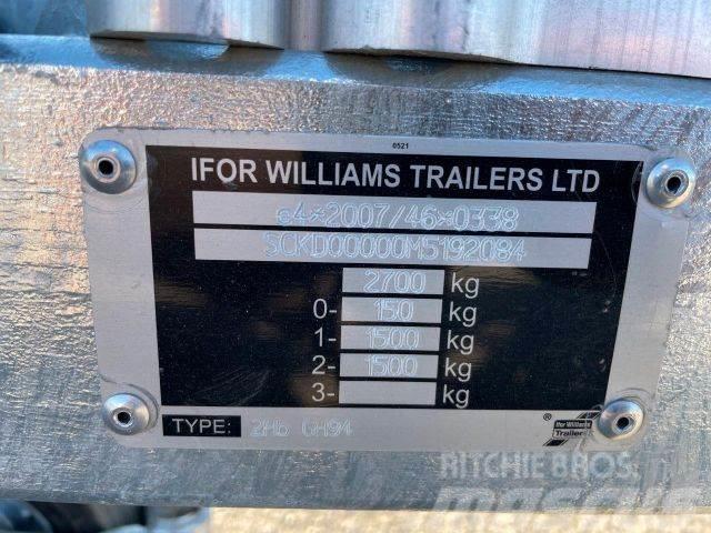 Ifor Williams 2Hb GH27, NEW NOT REGISTRED,machine transport084 Oprijwagen