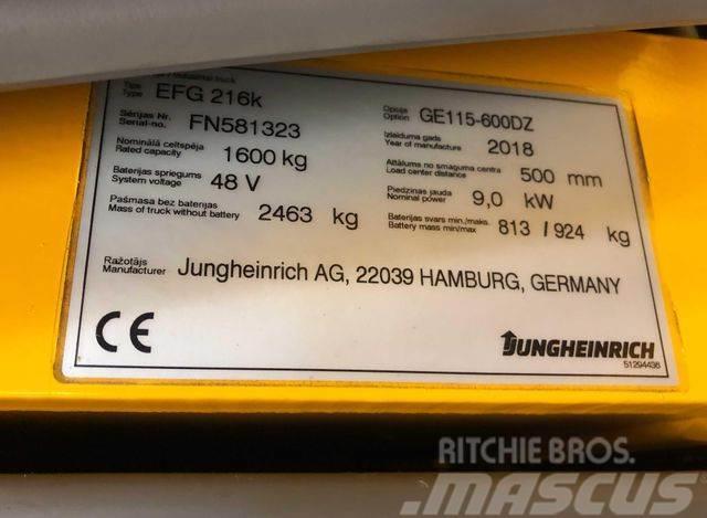 Jungheinrich EFG216k - 6 M HUBHÖHE -BATTERIE 86% -NEUWERTIG Heftrucks overige