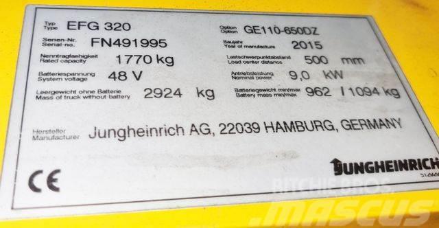 Jungheinrich EFG320 - 6.5 M HUBHÖHE -TRIPLEX - BATTERIE 82% Heftrucks overige