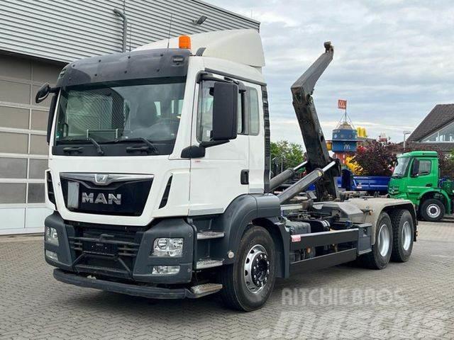 MAN TG-S 26.400 6x4 Abrollkipper Meiller Top Vrachtwagen met containersysteem