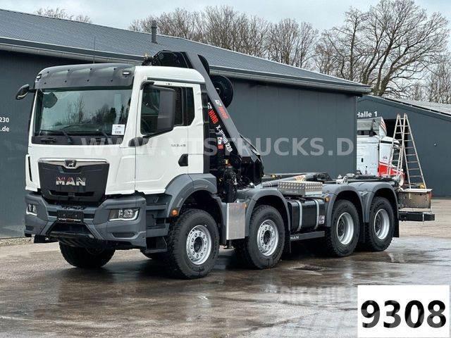 MAN TGS 35.470 8x4 HYVA-Abrollkipper, HIAB Ladekran Vrachtwagen met containersysteem