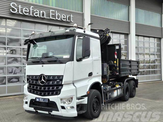 Mercedes-Benz Arocs 2553 L 6x2 Mulde+Kran Palfinger PK 24.001 Vrachtwagen met containersysteem
