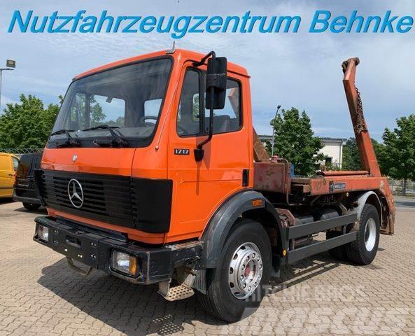 Mercedes-Benz SK 1717 Meiller Absetzer/ Diff-Sprerre/ 1 Hand Containertrucks met kabelsysteem