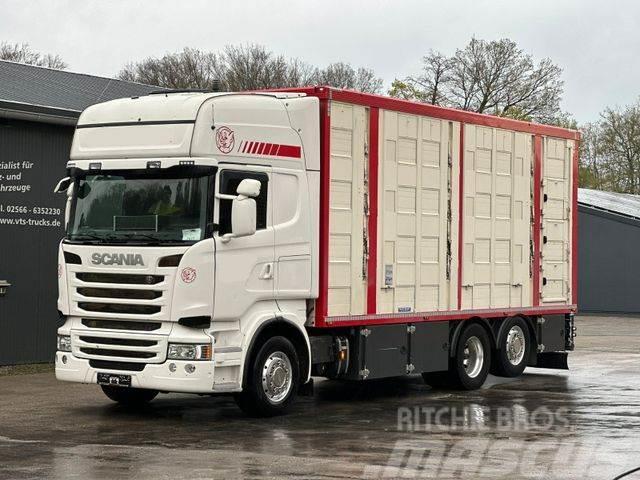 Scania R490 EU6 6x2 4.Stock Menke m. Hubdach &amp; Tränke Dieren transport