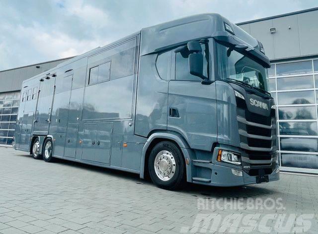 Scania S 450 Doppel Pop-out Pop-Up Pferdetransporter Dieren transport