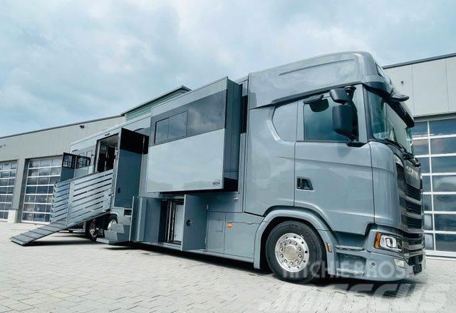Scania S 450 Doppel Pop-out Pop-Up Pferdetransporter Dieren transport