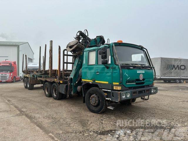 Tatra T 815 woodtransporter 6x6, crane+WILD 789+101 Kranen voor alle terreinen