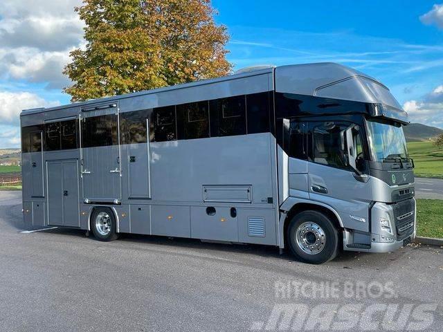 Volvo FM 380, 5 Pferde,Wohnung m Pop Out Dieren transport