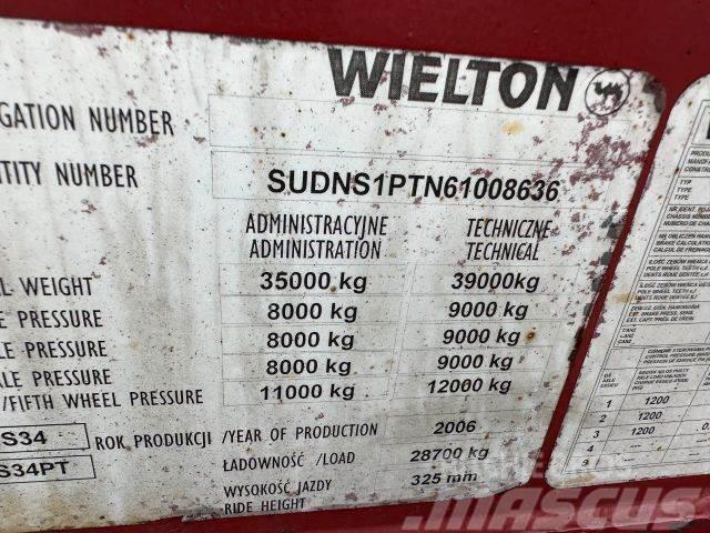 Wielton trailer for containers vin 636 Diepladers