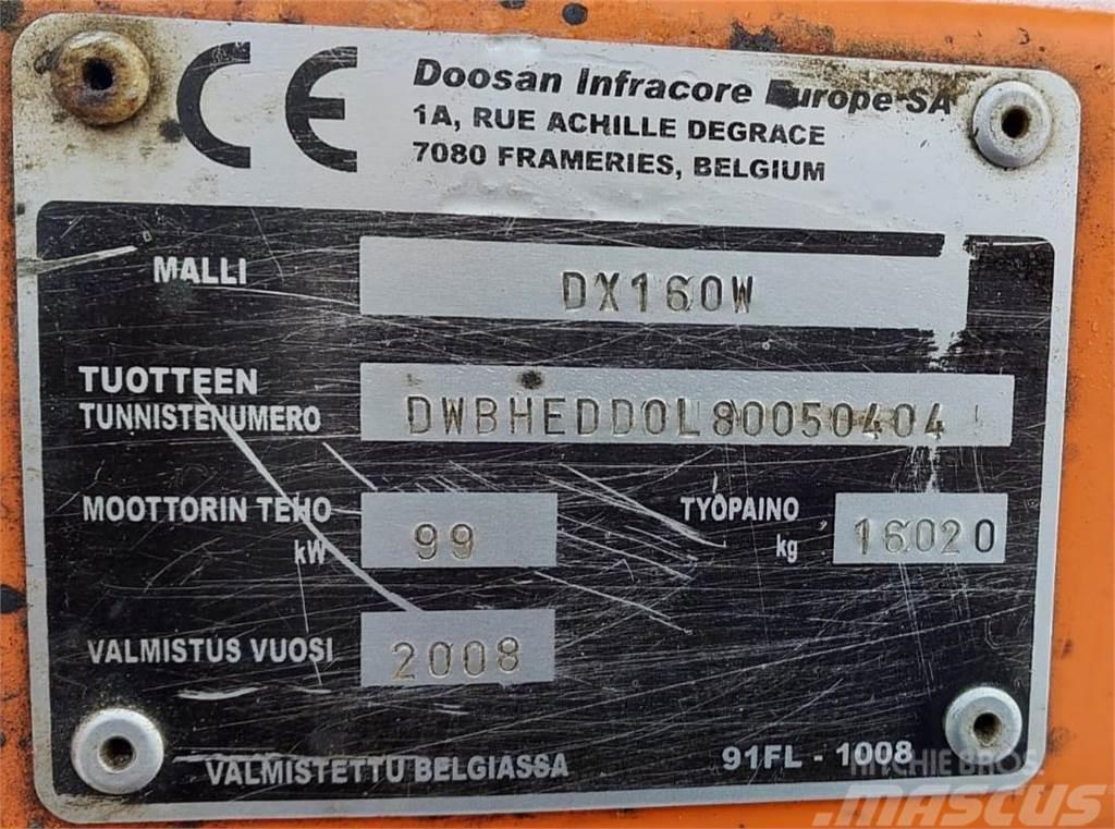 Doosan DX160W Wielgraafmachines