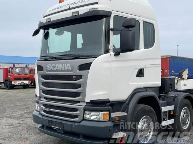 Scania G 450 8x2 M-TEC Silosteller 1. Hand Retarder R-CD Vrachtwagen met containersysteem