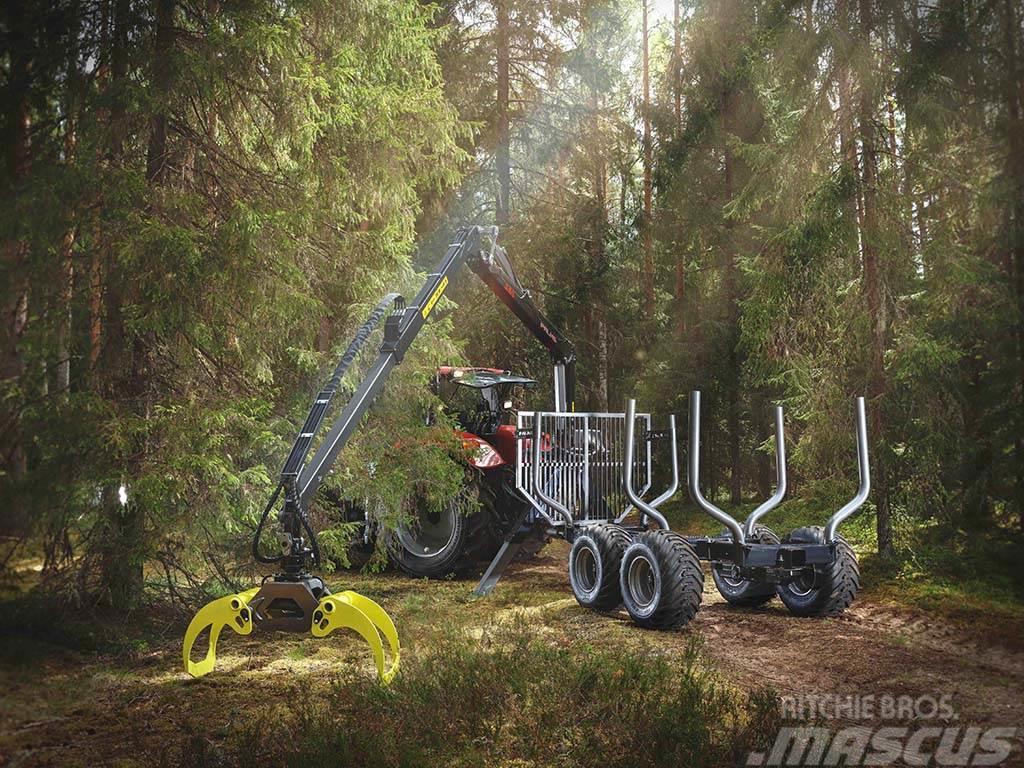 Palms Skogsvagn 10 ton med 6.3 kran Bosbouwaanhangers