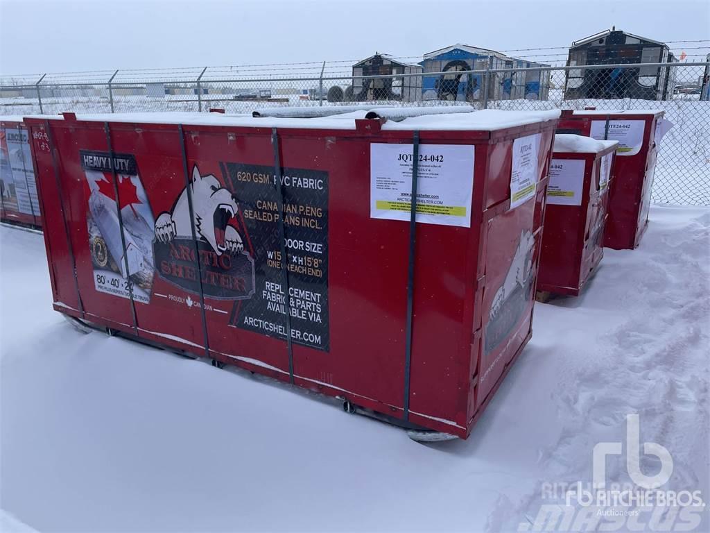 Arctic Shelter 80 ft x 40 ft x 24 ft Peak Doub ... Stalen constructies