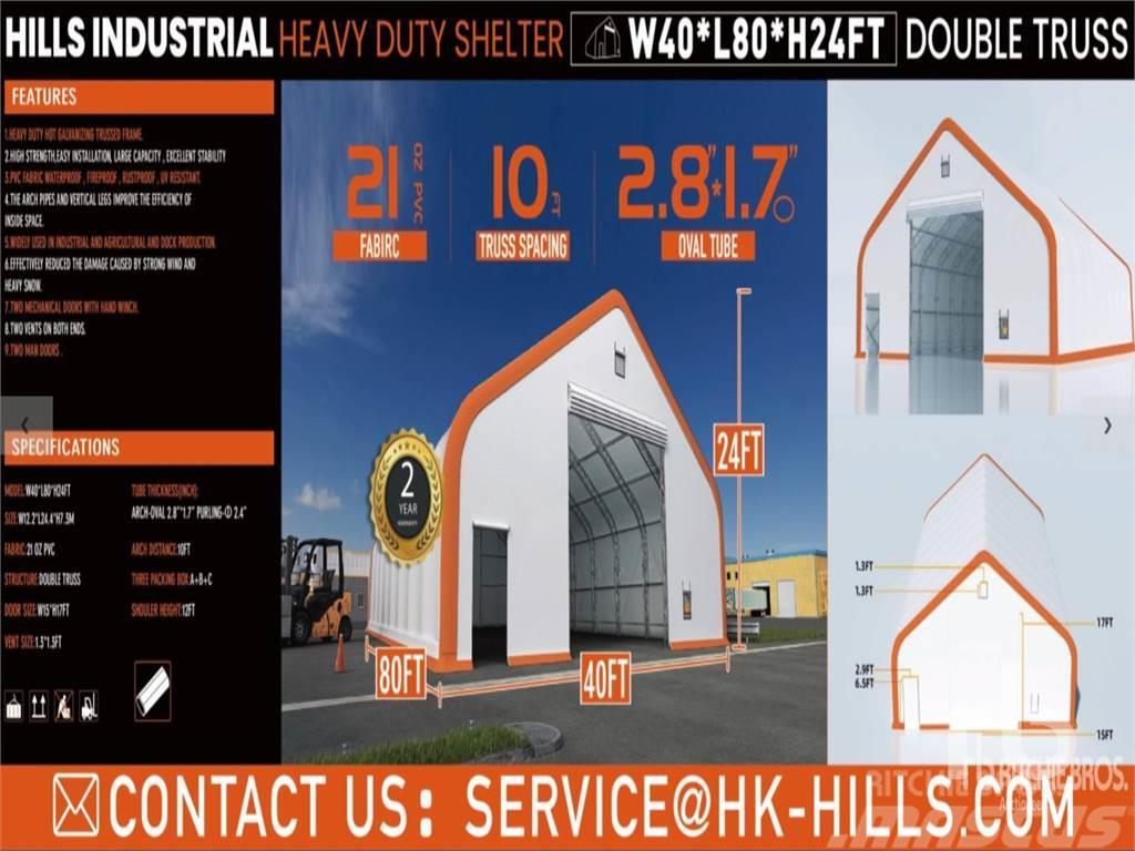  HILLS INDUSTRIAL 80 ft x 40 ft x 24 ft (Unused) Stalen constructies