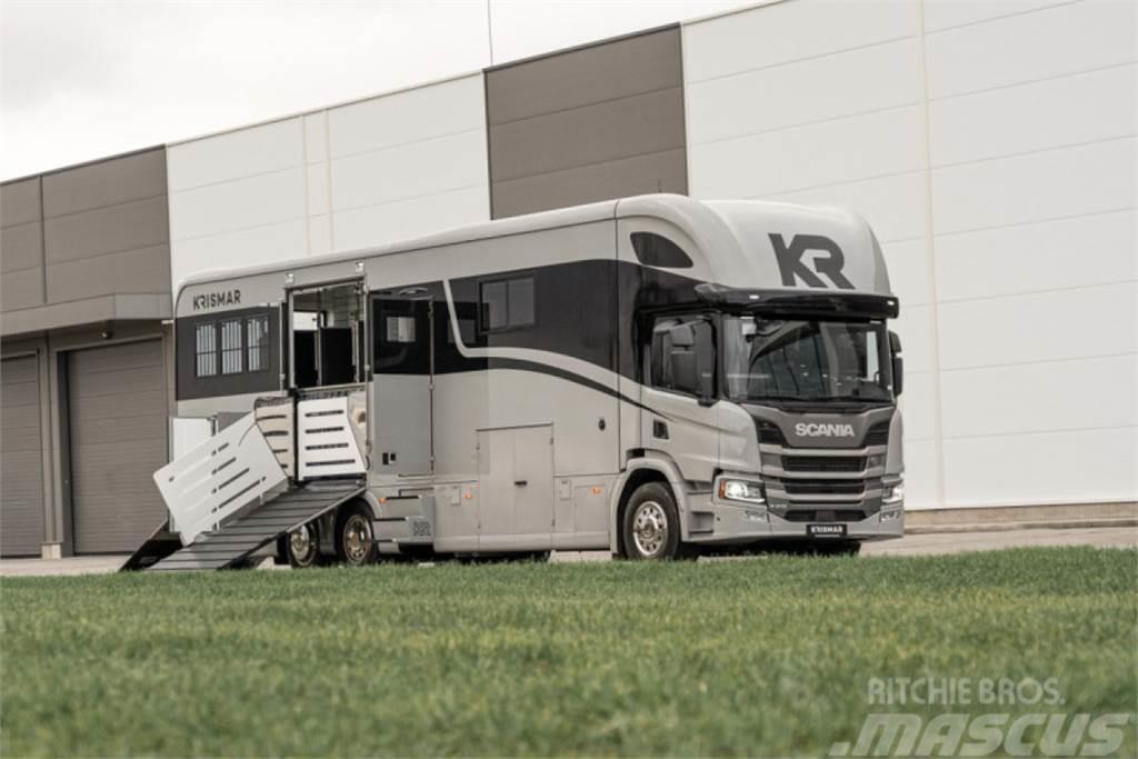 Scania P410 6x2*4 KRISMAR 6 hästar Dieren transport