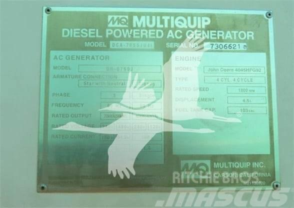 MultiQuip WHISPERWATT DCA70SSJU4I Gas generatoren