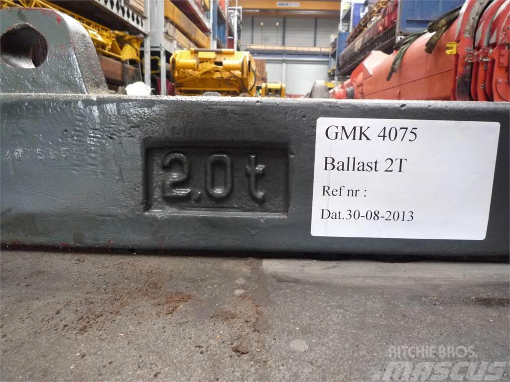 Grove GMK 4075 counterweight 2,0 ton Kranen onderdelen en gereedschap