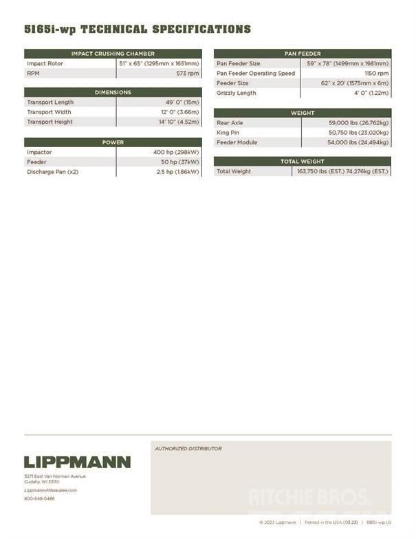 Lippmann 5165i WP Vergruizers