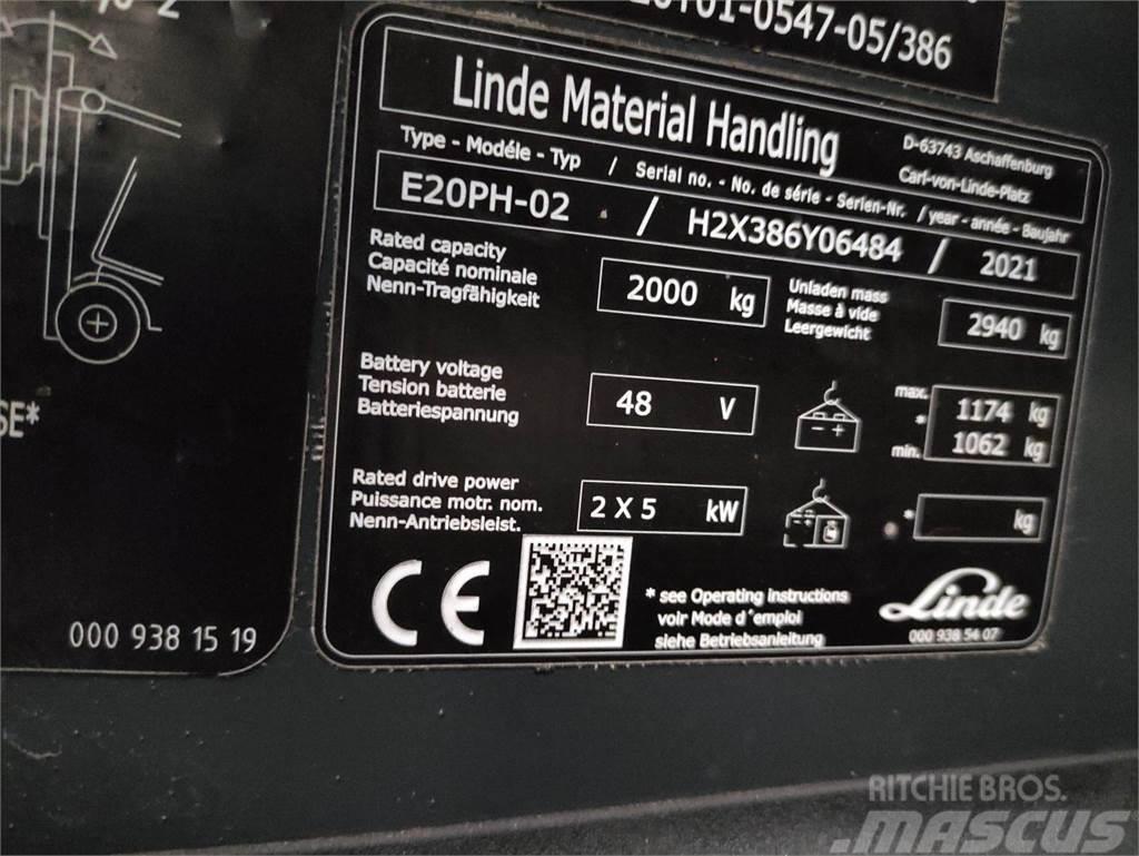 Linde E20PH-02-386-EVO Elektrische heftrucks